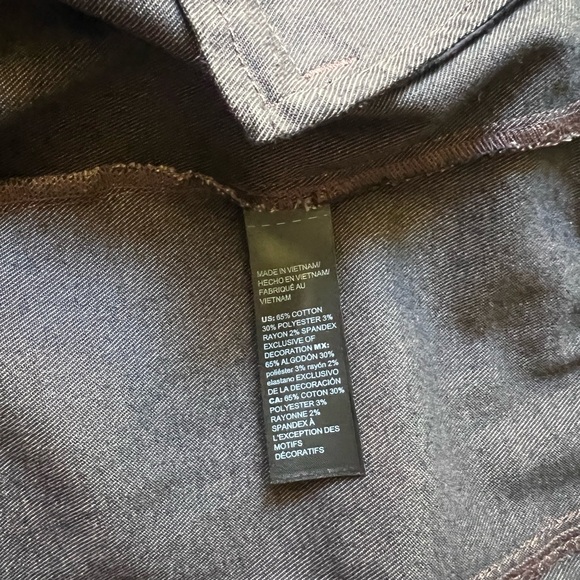 White House Black Market Jean Zebra Jacket size 4 - Picture 9 of 9